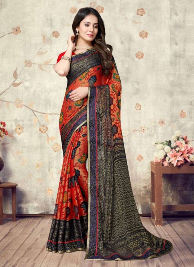 Mintorsi Juhi Brasso exclusive soft banarsi lace Latest Fancy Designer Festive Wear Heavy Chiffon Saree Collection